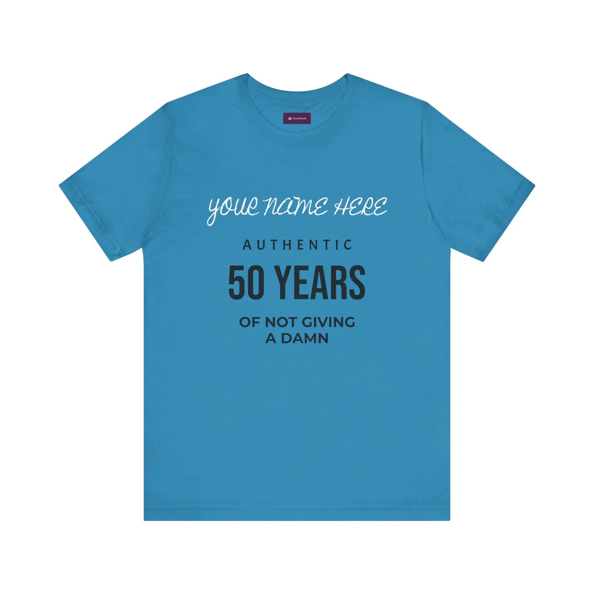 50 Years of Not Giving a Damn T-Shirt — Custom Name 50th Birthday Tee Printify