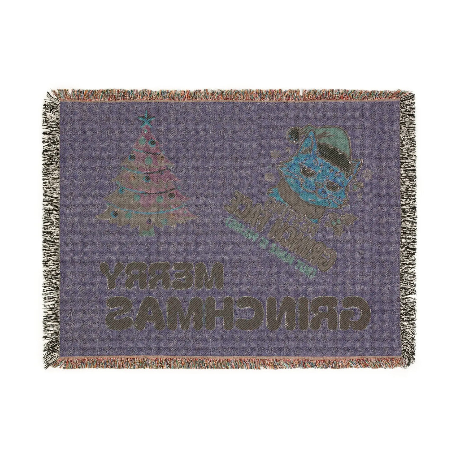 Woven Blanket - Merry Grinchmas Holiday Decor Printify
