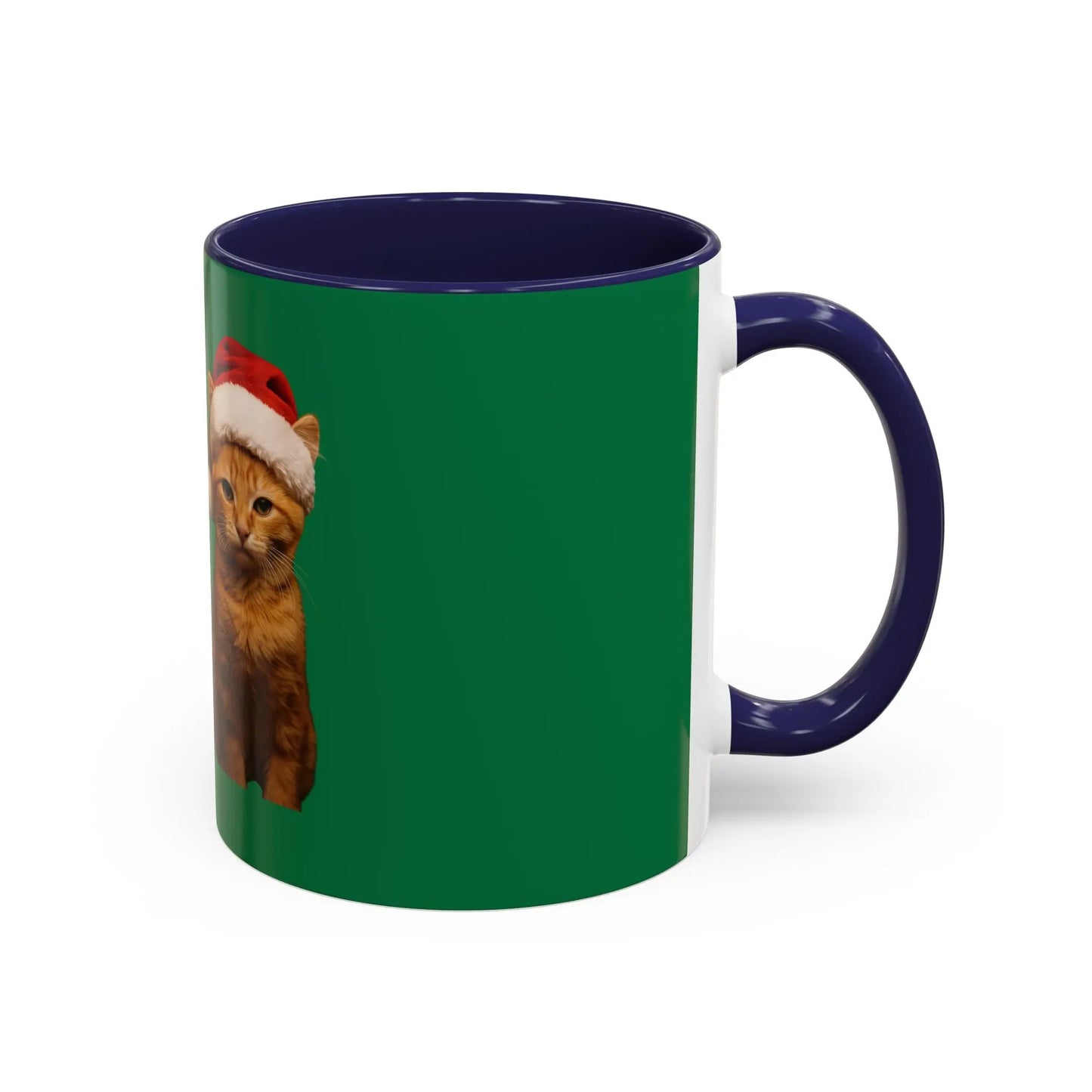 Christmas Cat Accent Mug - Personalized 'On the Naughty List' Mug Printify