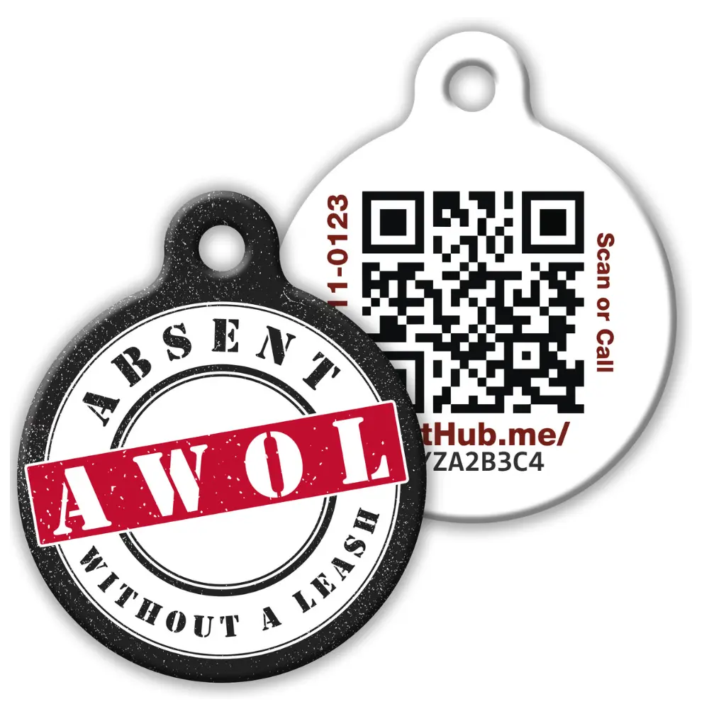PetHub QR Pet ID Tag – Absent Without a Leash (AWOL) PetHub