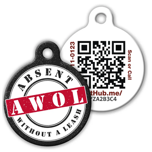 PetHub QR Pet ID Tag – Absent Without a Leash (AWOL) PetHub