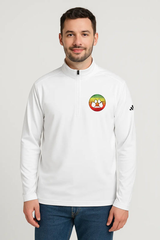 Embroidered Rainbow Cat Paw adidas Pullover Printify