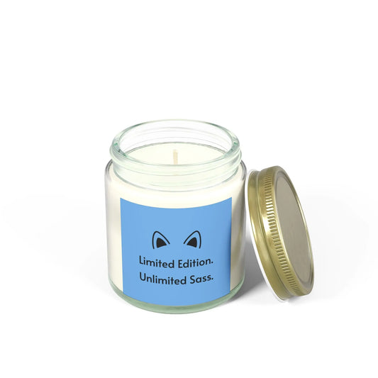 Scented Candles with Unlimited Sass | Coconut Apricot Wax | Perfect Gifts for Home Decor, Relaxation, Self-Care, FloofChonk Exclusive Printify