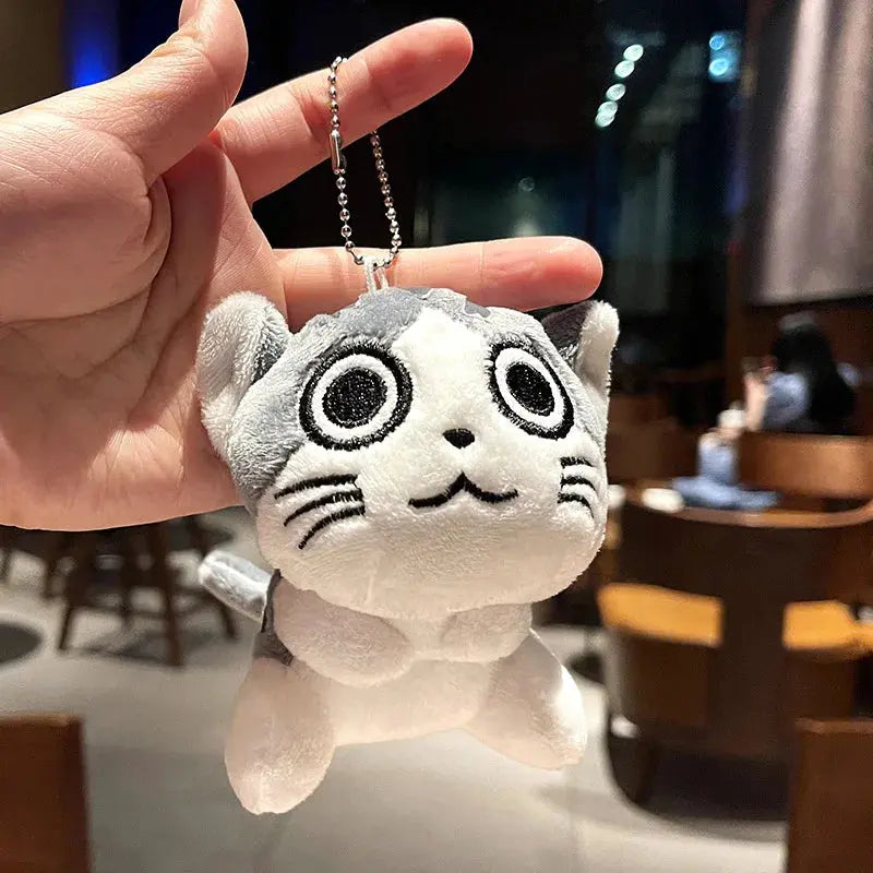 10cm Mini Cute Kawaii Plush Cats Animal Stuffed Doll Key Ring Chain Pendant Soft Toy Kids Gift Dropshipman