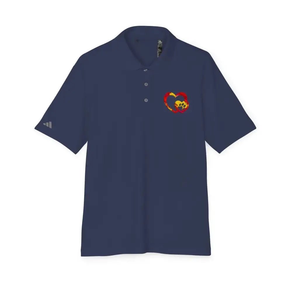 Adidas Unisex Performance Polo with Custom Rainbow Embroidered Graphic by FloofChonk - FloofChonk