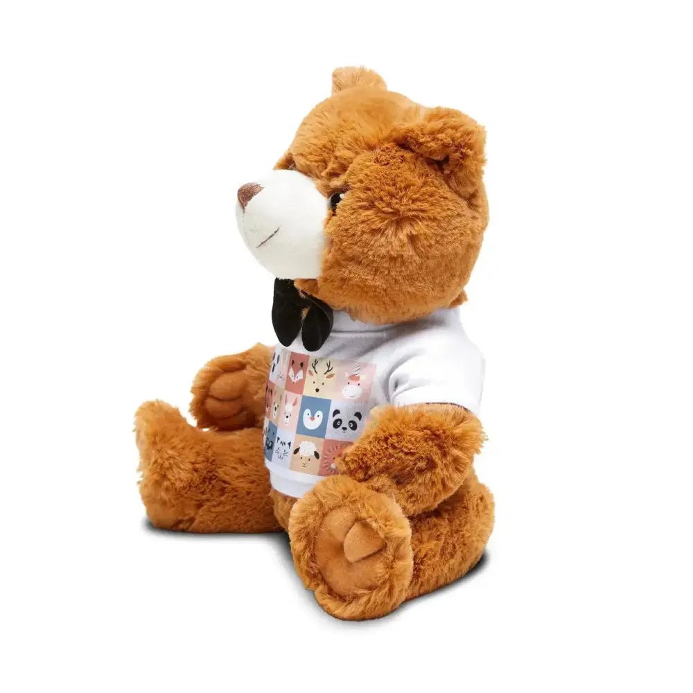 Adorable Teddy Bear with Cute Animal T-Shirt - Perfect Gift for Kids and Collectors - FloofChonk