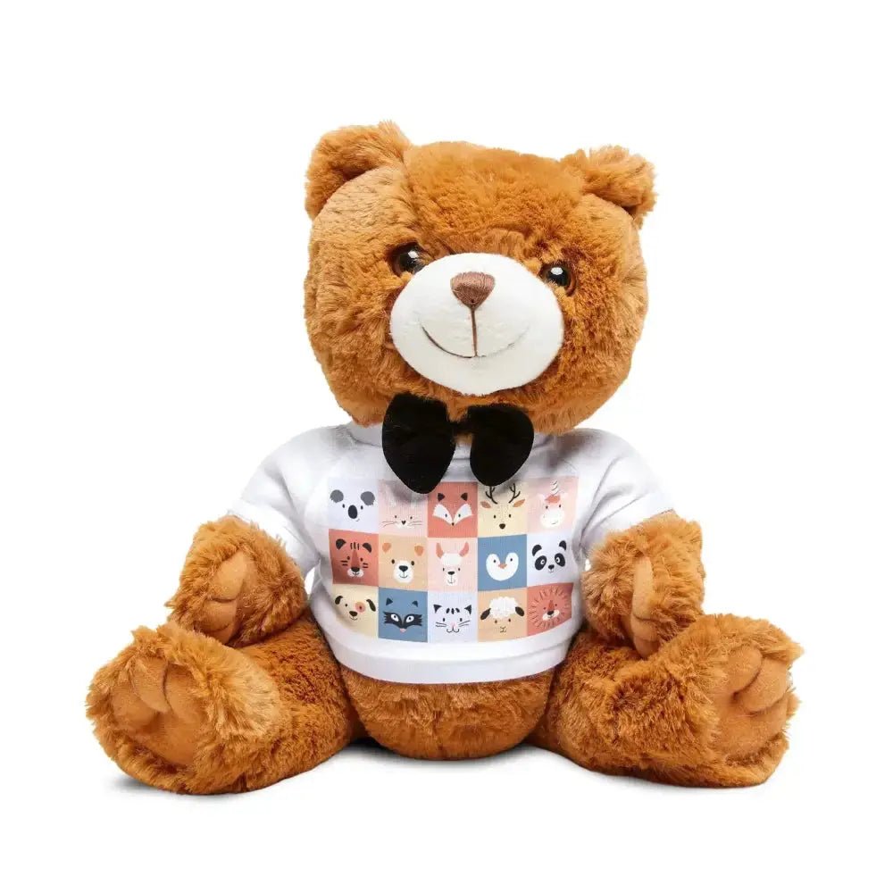 Adorable Teddy Bear with Cute Animal T-Shirt - Perfect Gift for Kids and Collectors - FloofChonk