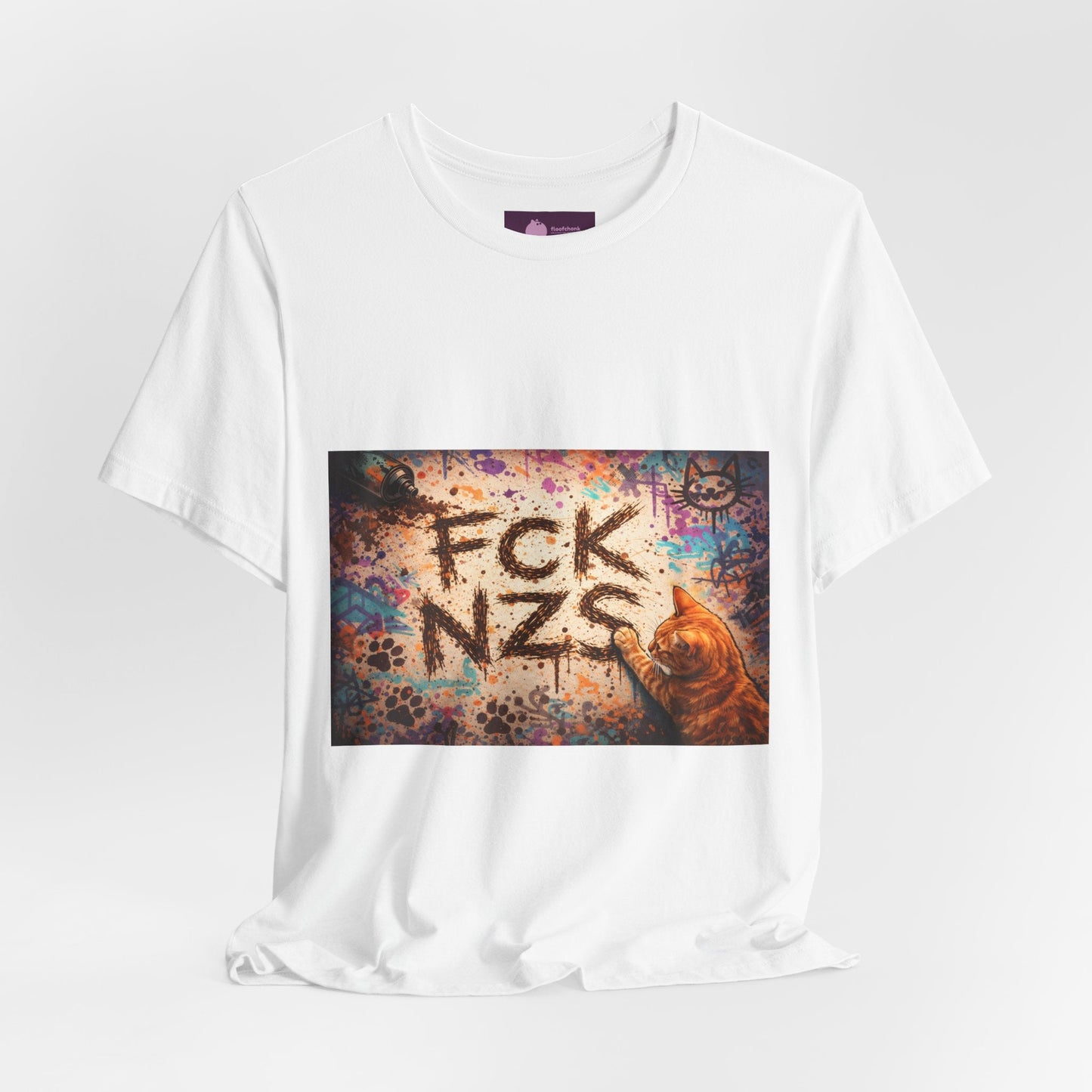 Anti - Nazi Graphic Tee – "FCK NZS" Protest T‑Shirt - FloofChonk