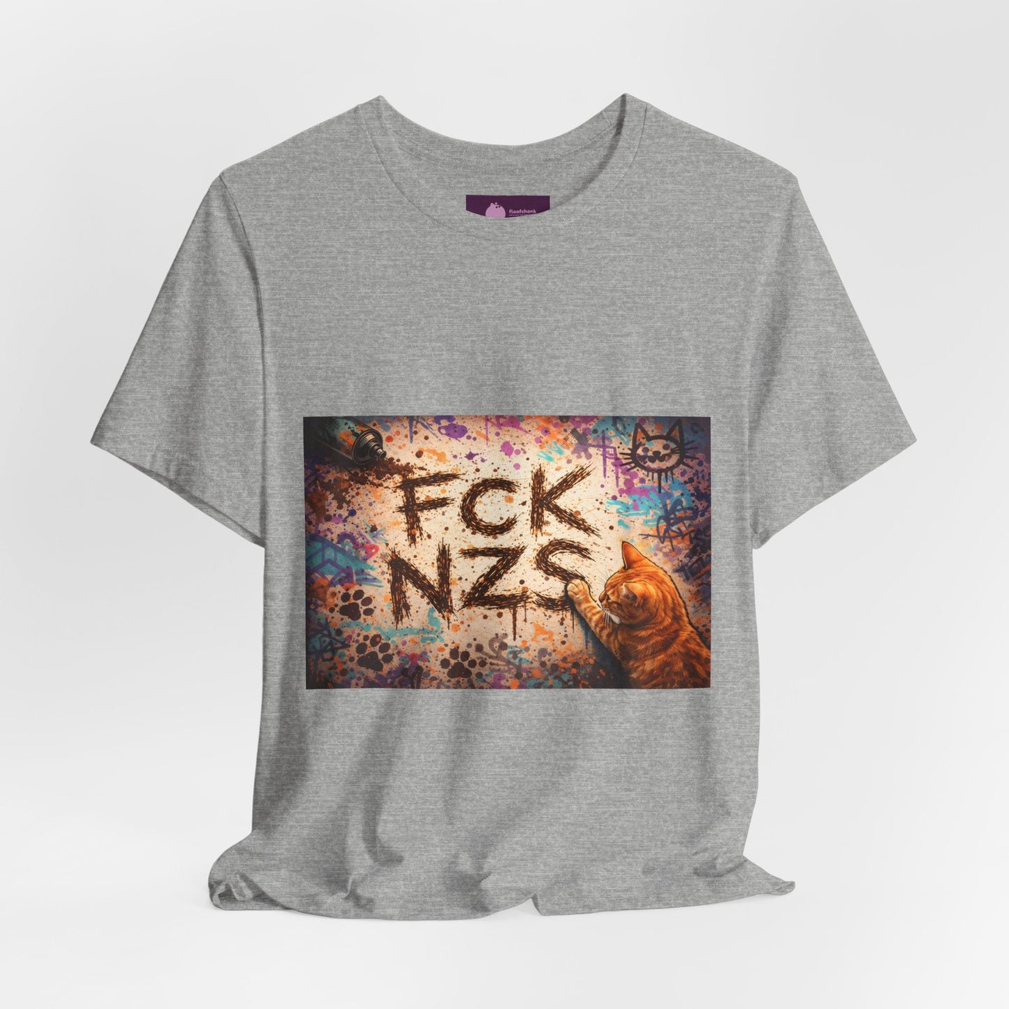 Anti - Nazi Graphic Tee – "FCK NZS" Protest T‑Shirt - FloofChonk
