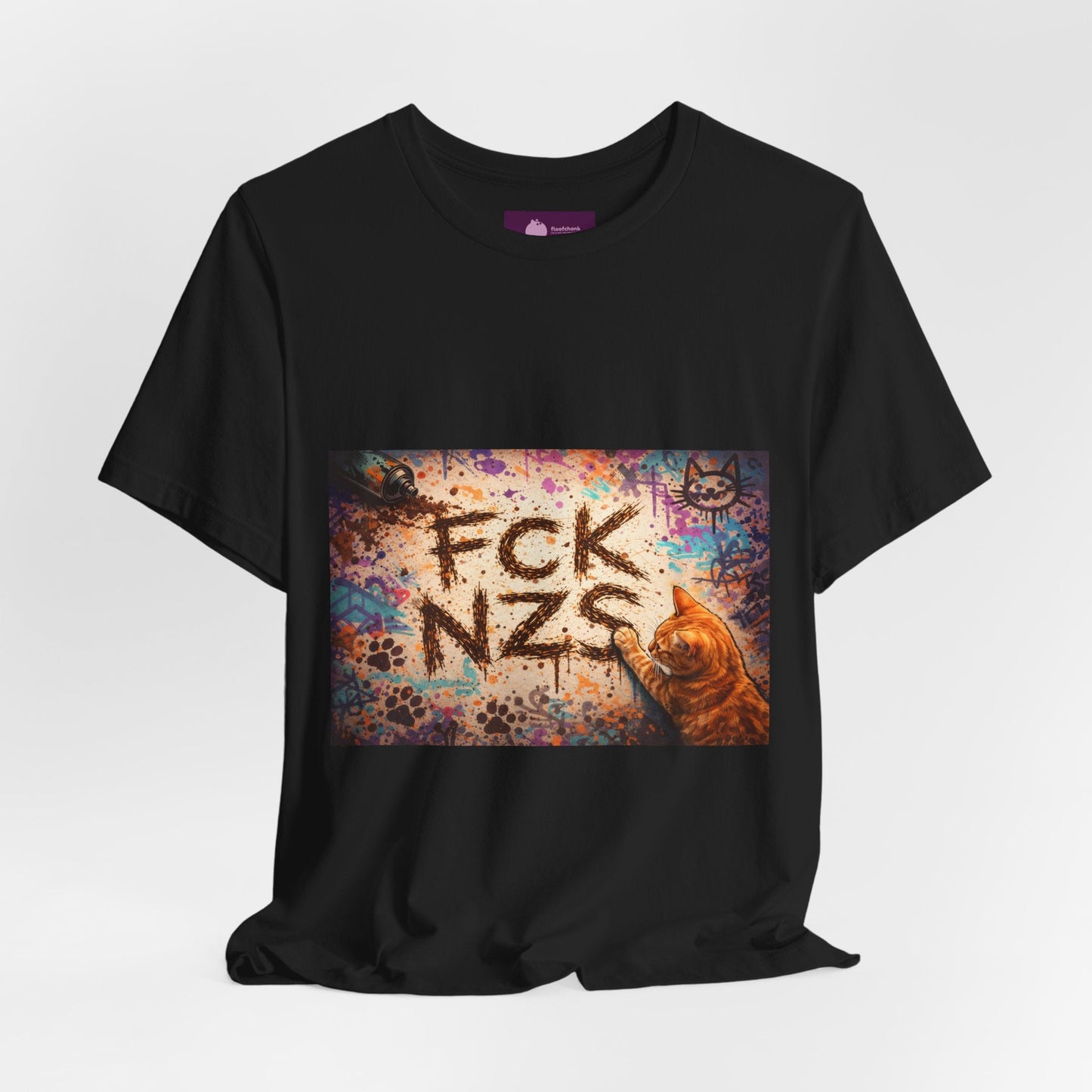 Anti - Nazi Graphic Tee – "FCK NZS" Protest T‑Shirt - FloofChonk
