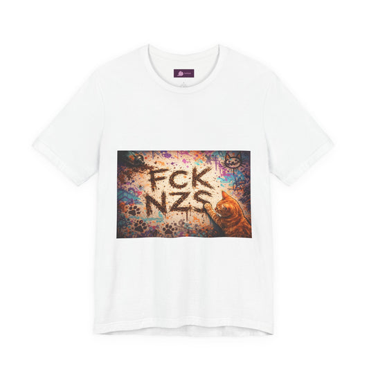 Anti - Nazi Graphic Tee – "FCK NZS" Protest T‑Shirt - FloofChonk