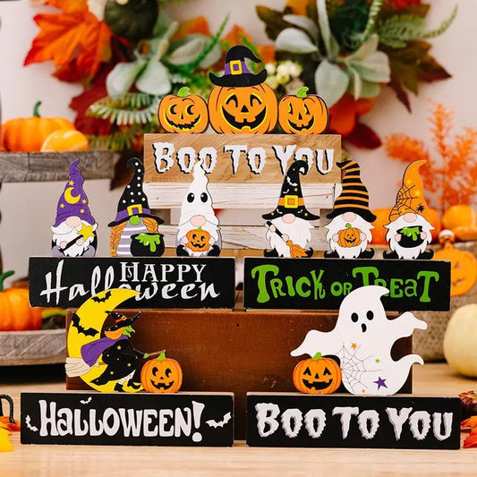 Assorted 2-Piece Halloween Element Ornaments - FloofChonk