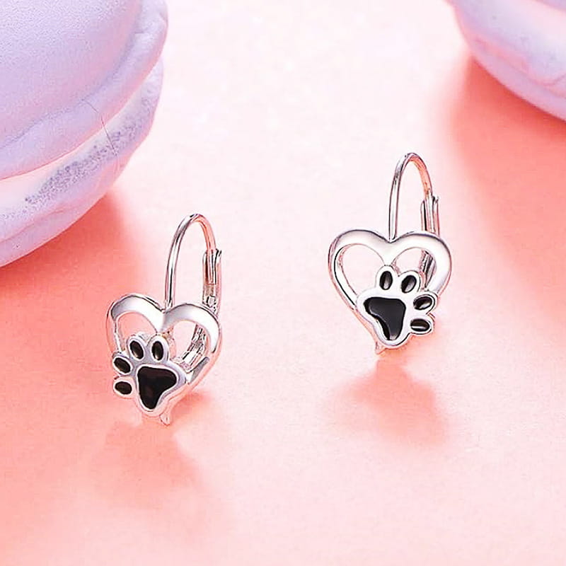 Love Cat’s Paw Earrings Female Dripping Cute