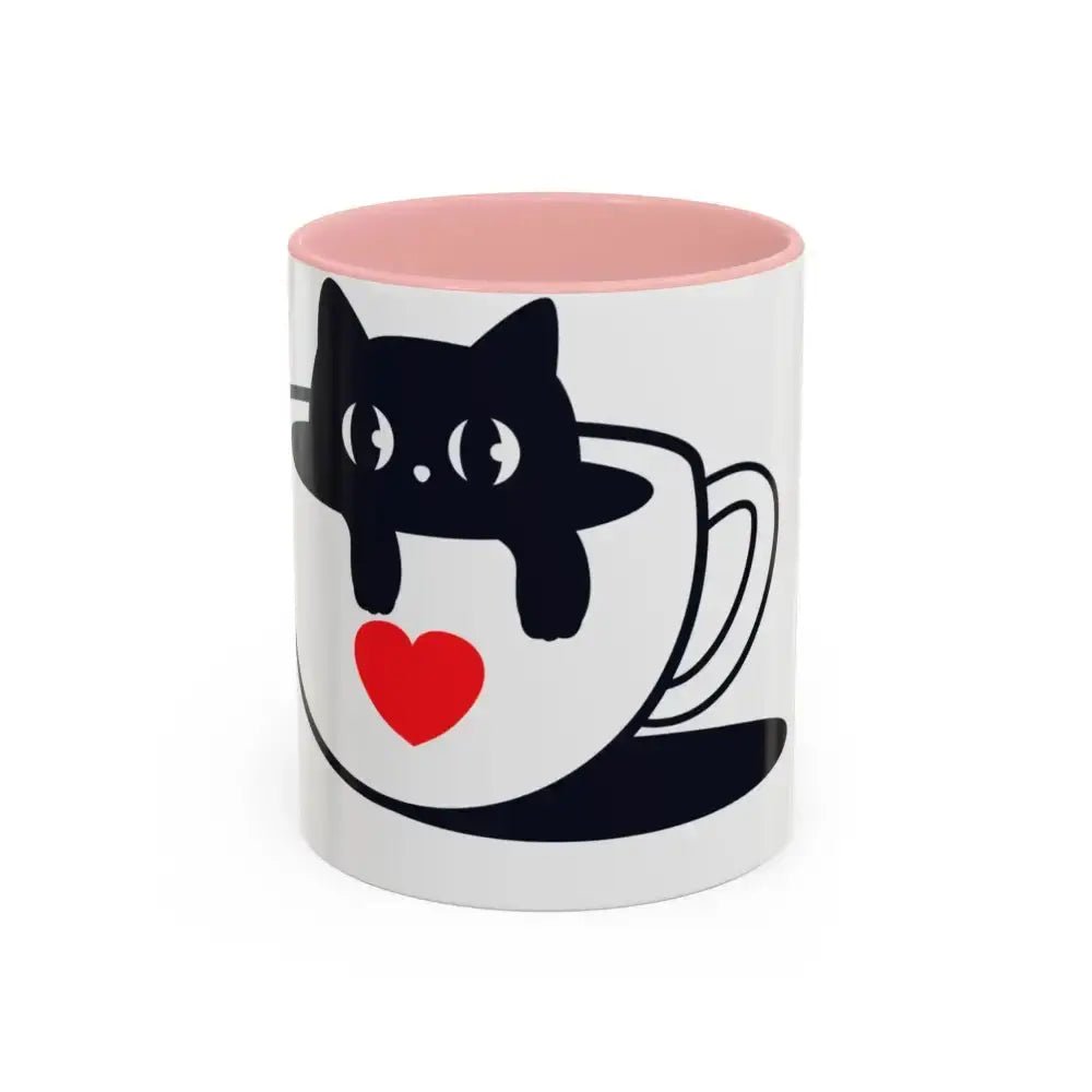 Black Cat Accent Coffee Mug (11, 15oz) - FloofChonk