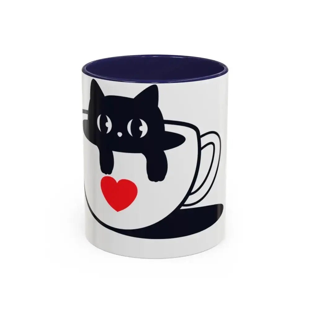 Black Cat Accent Coffee Mug (11, 15oz) - FloofChonk