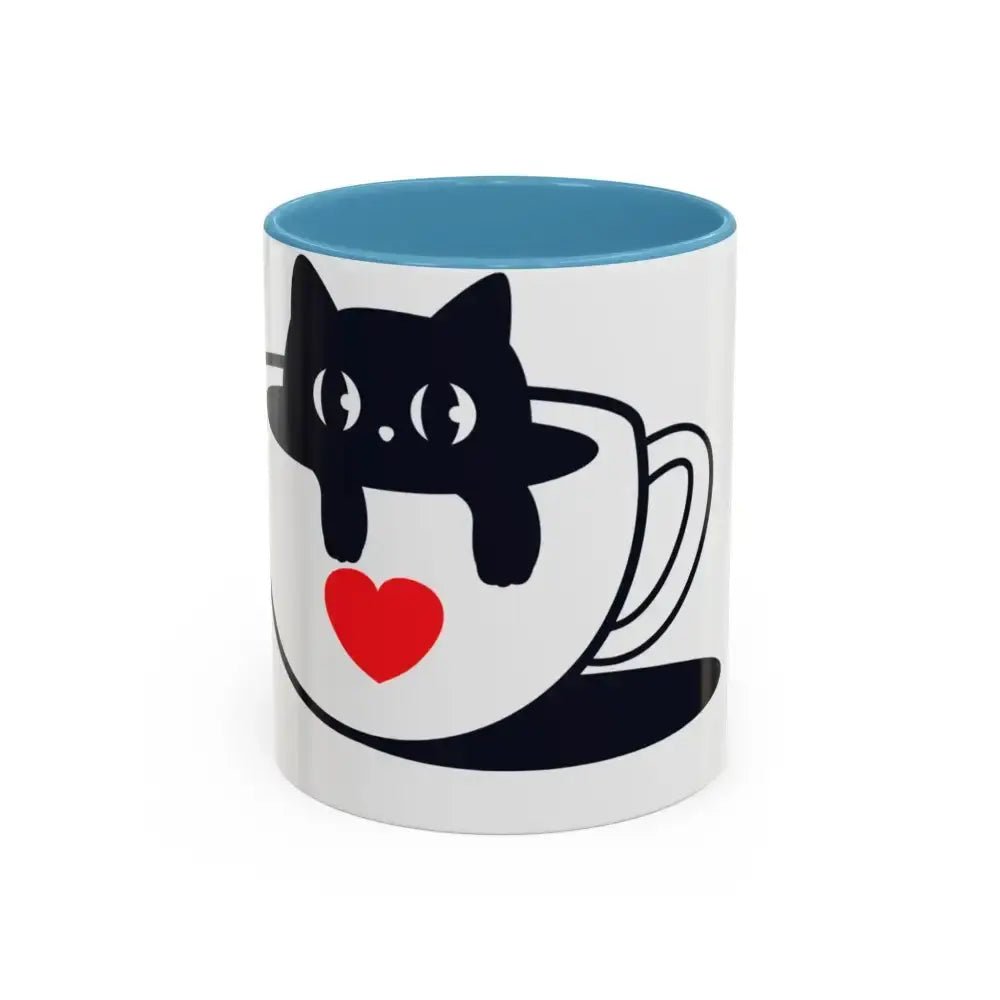 Black Cat Accent Coffee Mug (11, 15oz) - FloofChonk