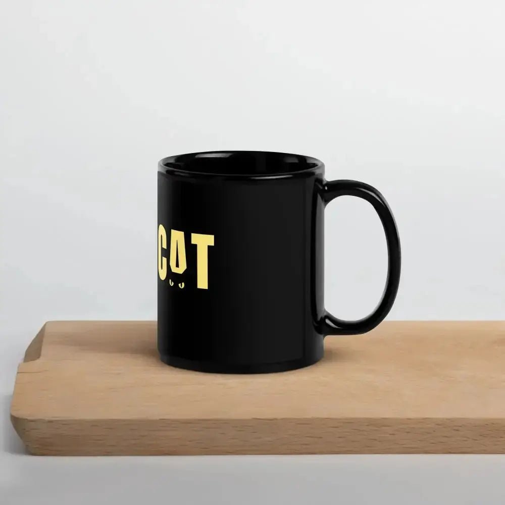 Black Cat Glossy Mug - FloofChonk