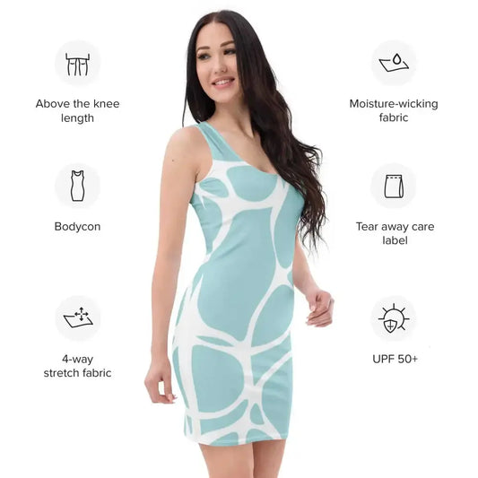 Blue Wonderland Bodycon dress - FloofChonk