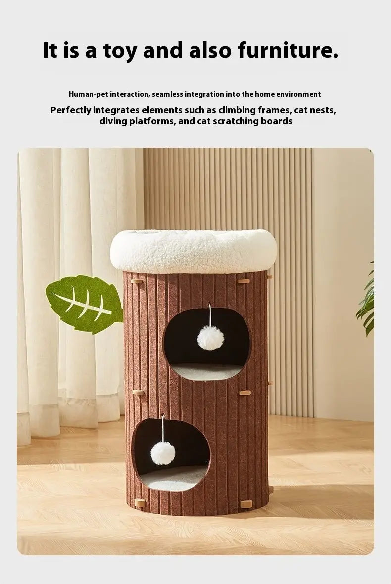 Cat Scratch Board Felt Nest Four Seasons Universal Tree Pet Supplies