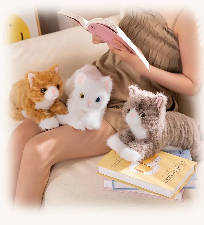 Simulation Cat Lying Style Doll Cute Plush Toy Ragdoll Home Ornaments