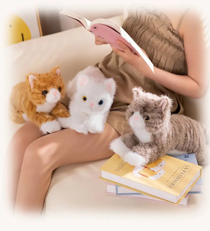 Simulation Cat Lying Style Doll Cute Plush Toy Ragdoll Home Ornaments