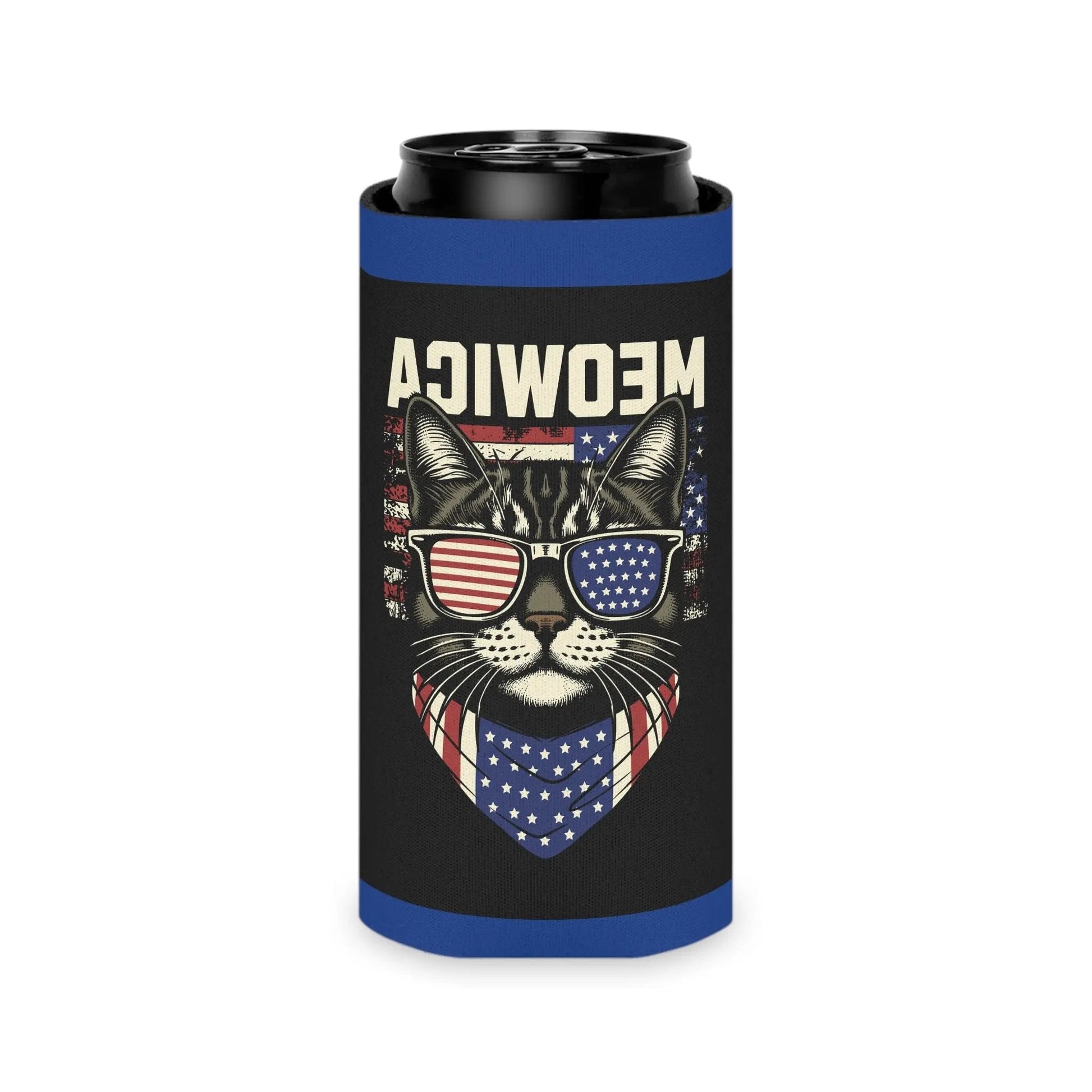 Can Cooler Meowica Cat Graphic - FloofChonk