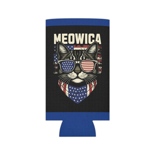 Can Cooler Meowica Cat Graphic - FloofChonk