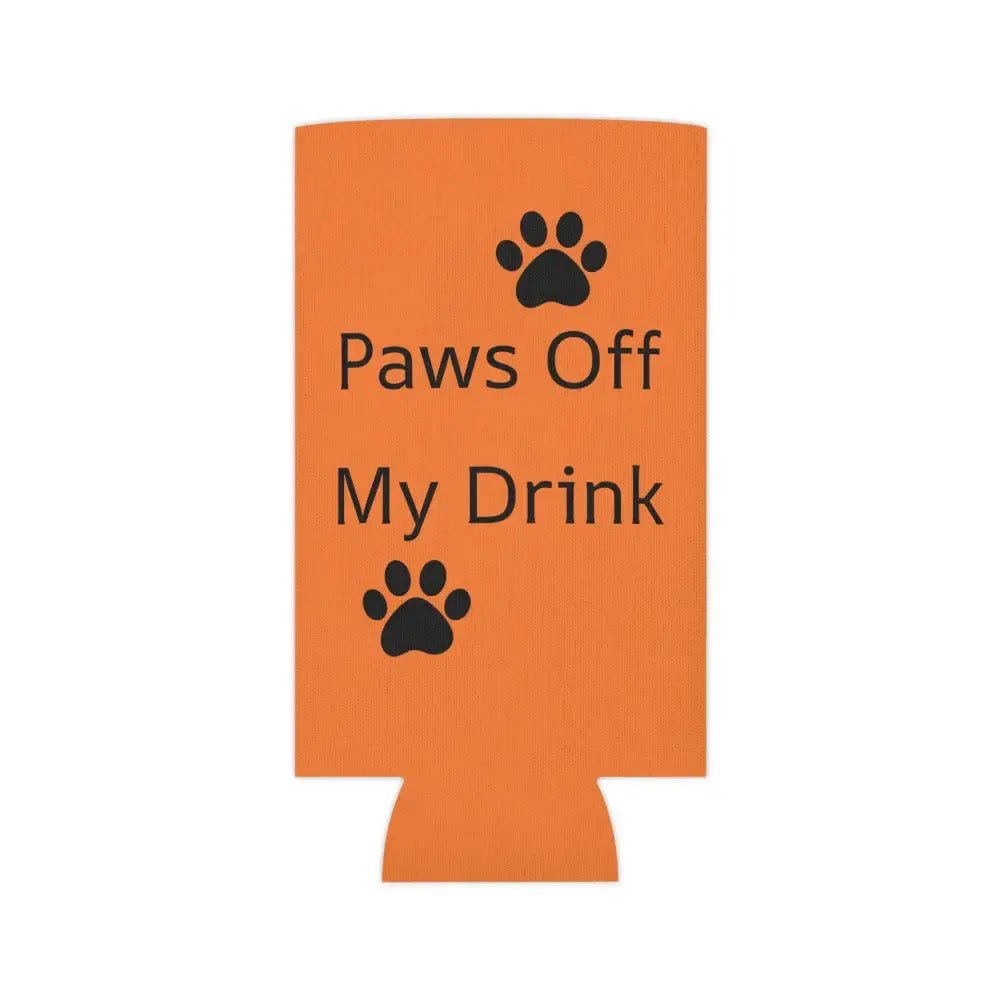 Can Cooler - Paws off My Drink Can Coozy by FloofChonk - FloofChonk