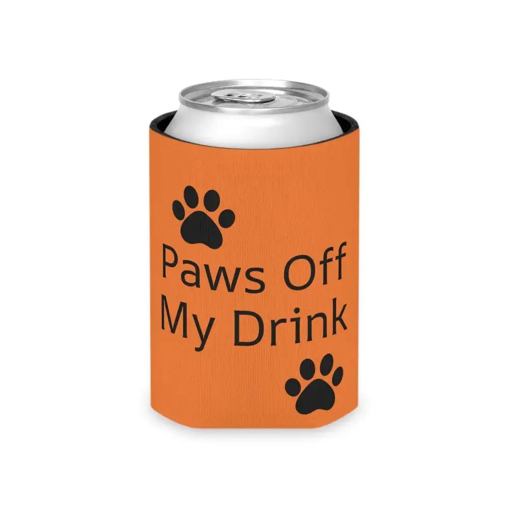 Can Cooler - Paws off My Drink Can Coozy by FloofChonk - FloofChonk