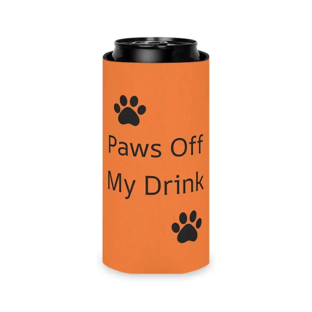 Can Cooler - Paws off My Drink Can Coozy by FloofChonk - FloofChonk