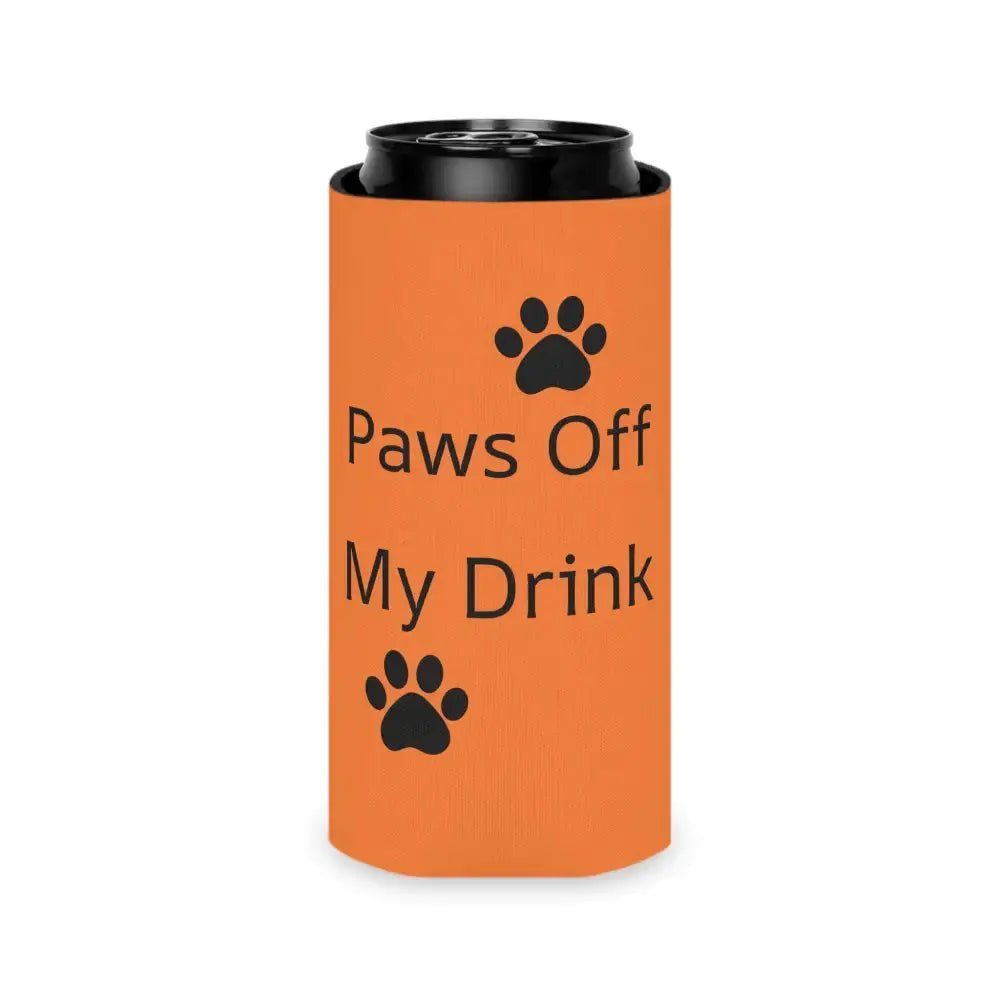 Can Cooler - Paws off My Drink Can Coozy by FloofChonk - FloofChonk