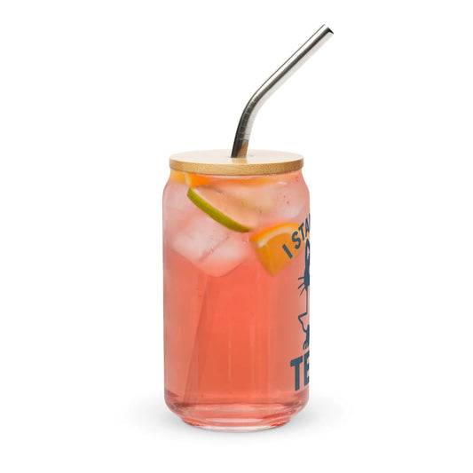 I Stand with Texas Can-shaped Glass - FloofChonk