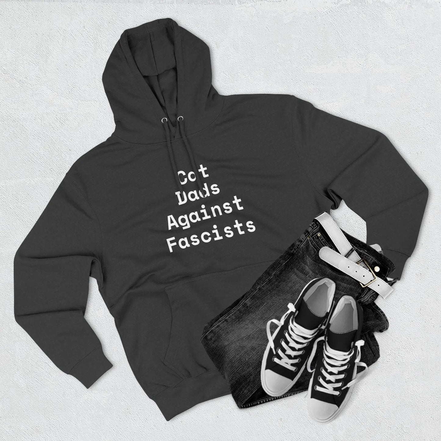 Cat Dads Against Fascists Hoodie - FloofChonk