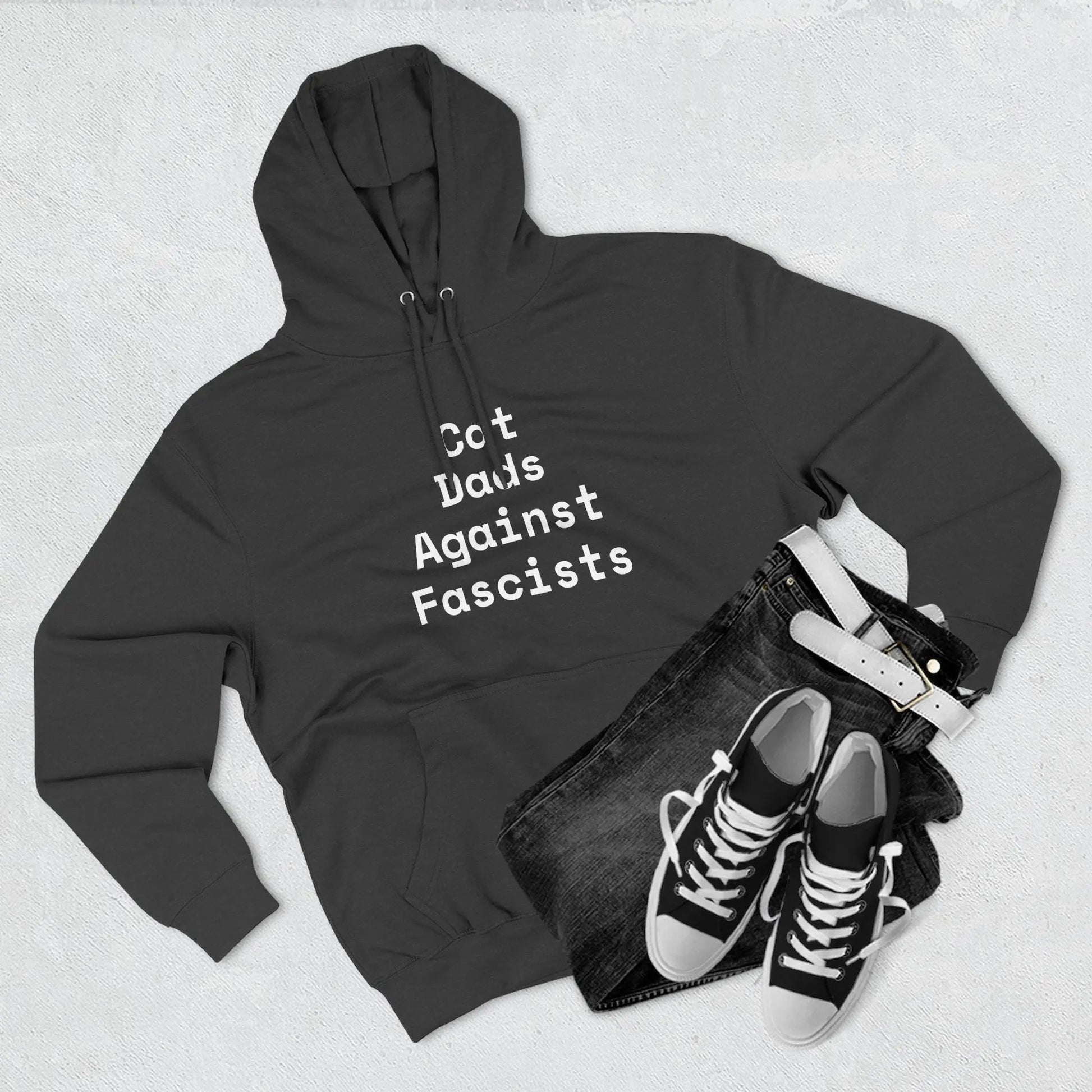 Cat Dads Against Fascists Hoodie - FloofChonk