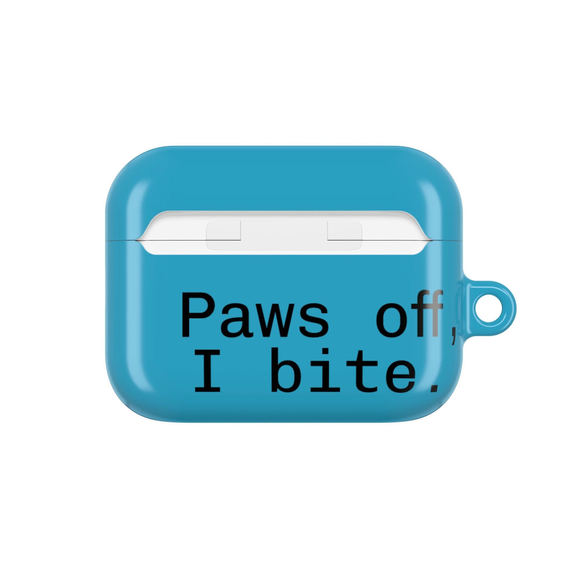 Cat DJ AirPod Case — "Paws Off, I Bite" Cute Cat AirPods Case - FloofChonk