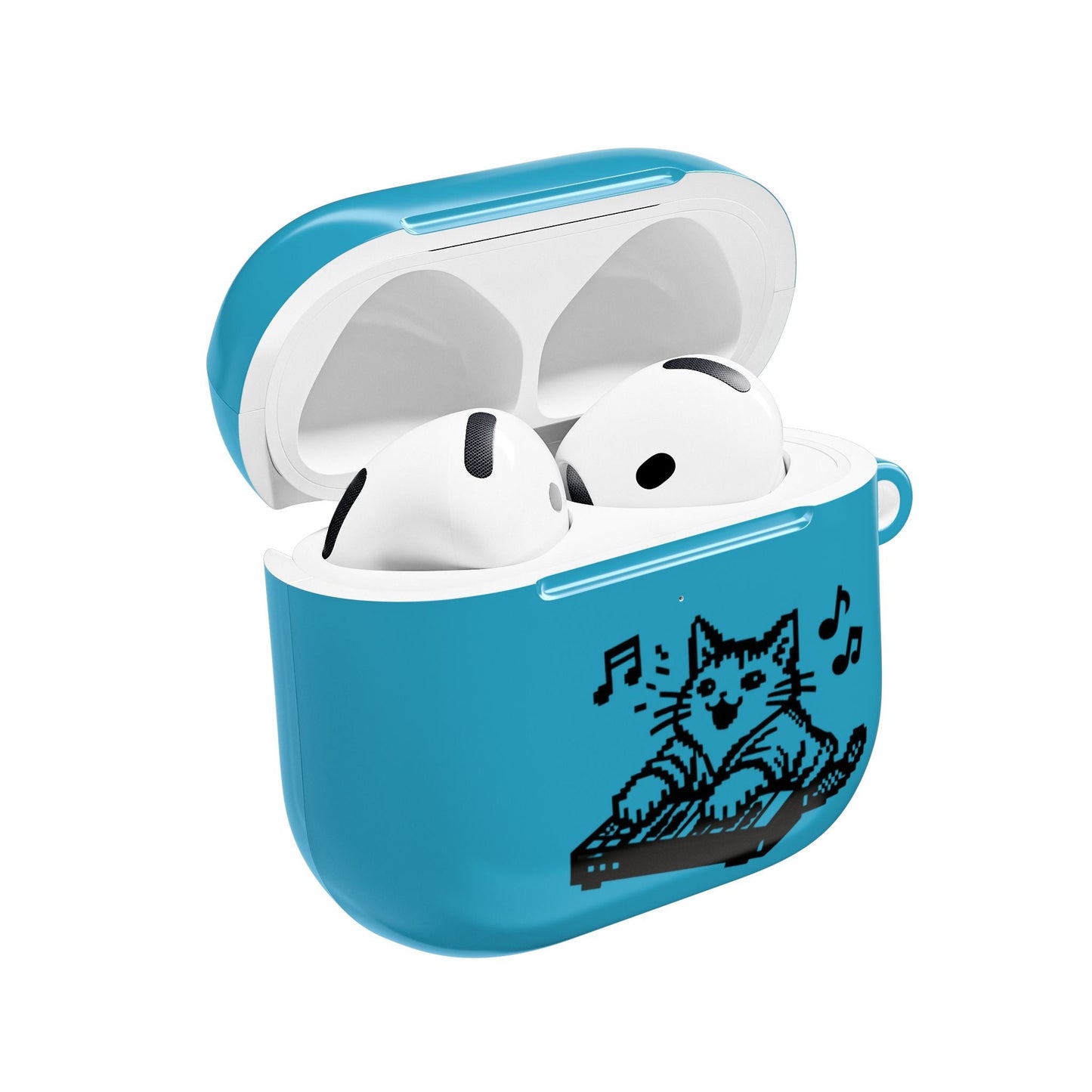 Cat DJ AirPod Case — "Paws Off, I Bite" Cute Cat AirPods Case - FloofChonk