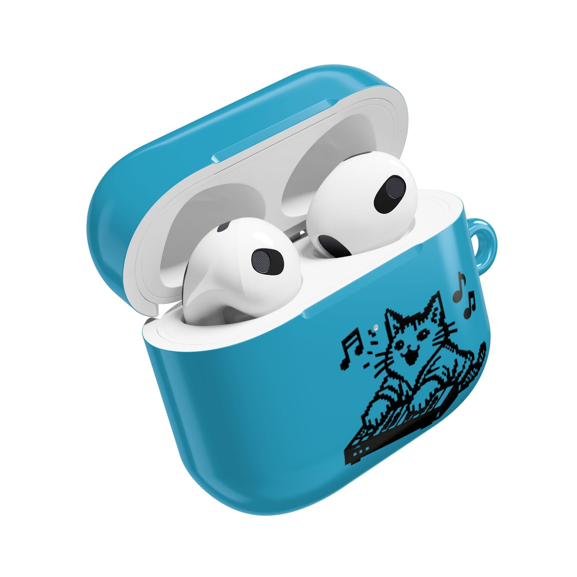 Cat DJ AirPod Case — "Paws Off, I Bite" Cute Cat AirPods Case - FloofChonk