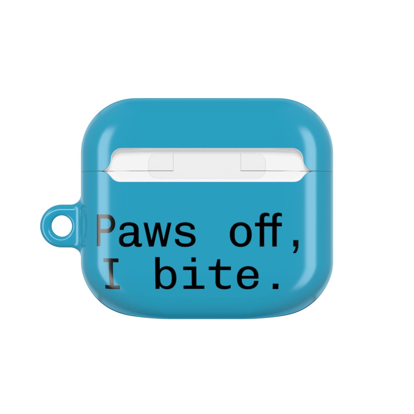 Cat DJ AirPod Case — "Paws Off, I Bite" Cute Cat AirPods Case - FloofChonk