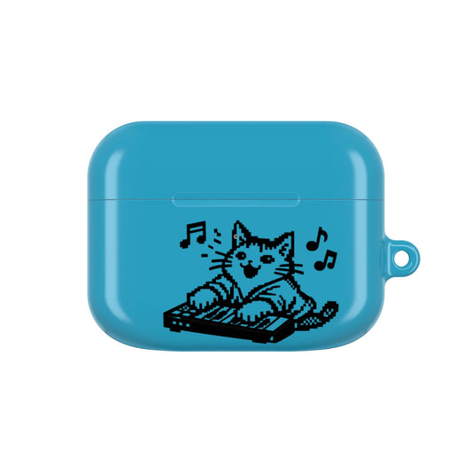 Cat DJ AirPod Case — "Paws Off, I Bite" Cute Cat AirPods Case - FloofChonk