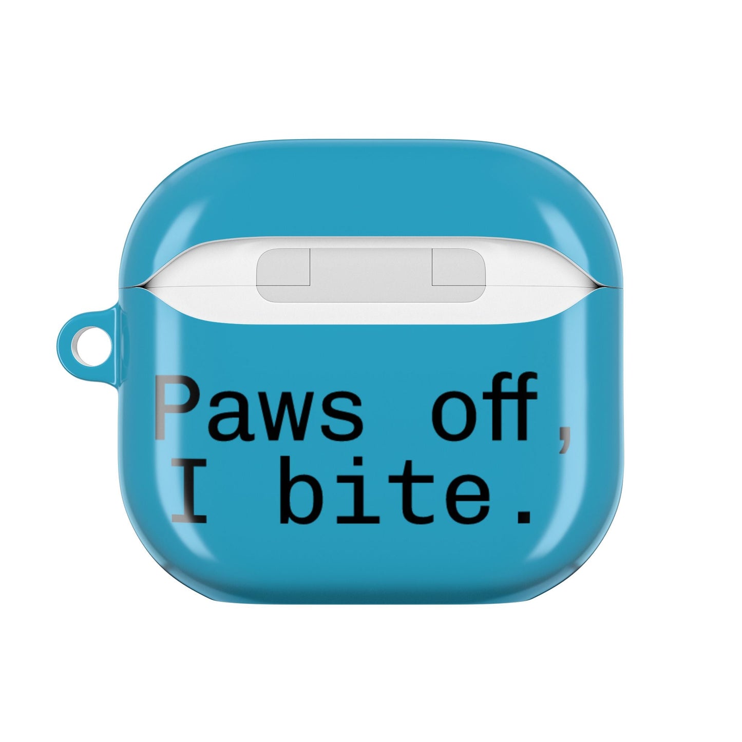 Cat DJ AirPod Case — "Paws Off, I Bite" Cute Cat AirPods Case - FloofChonk