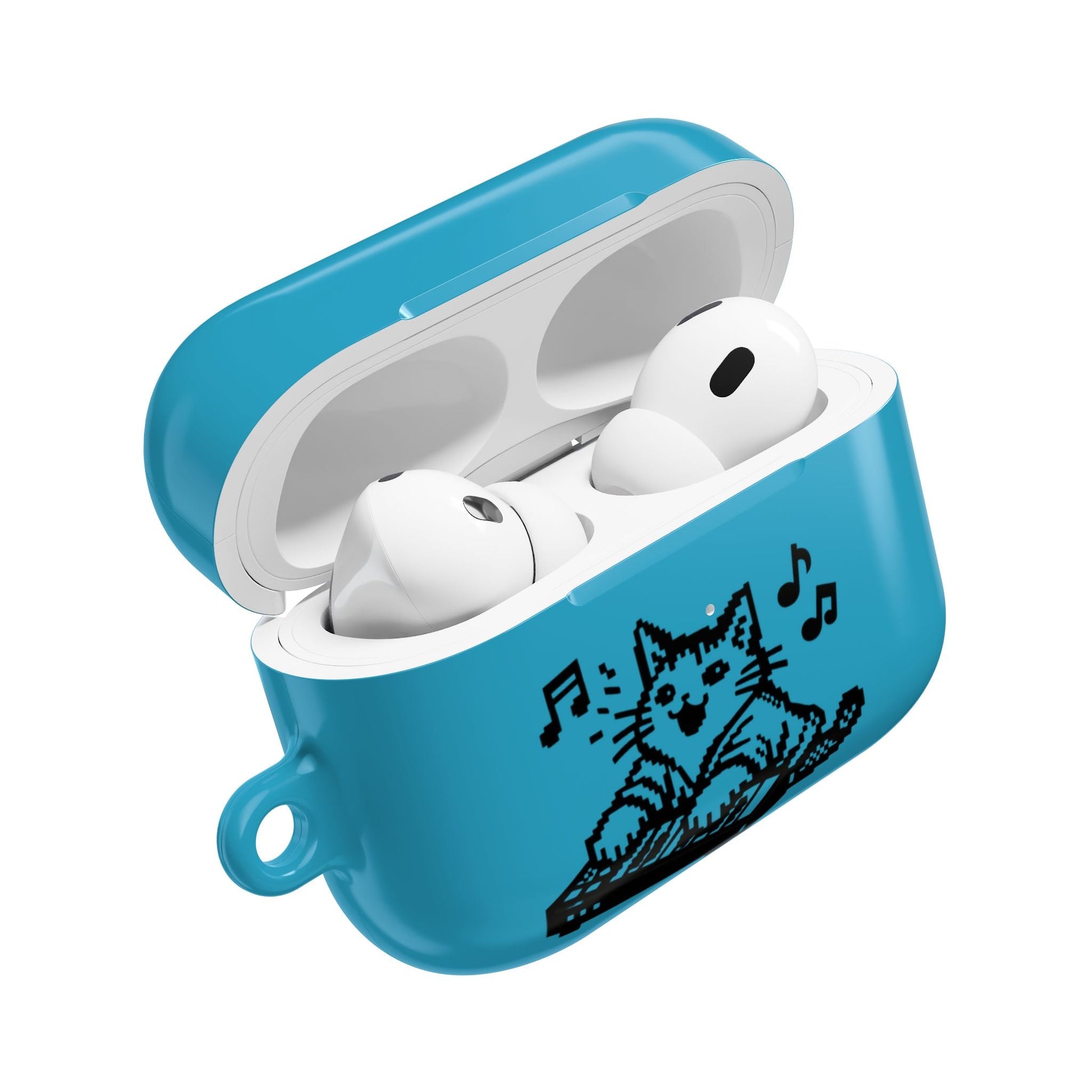Cat DJ AirPod Case — "Paws Off, I Bite" Cute Cat AirPods Case - FloofChonk