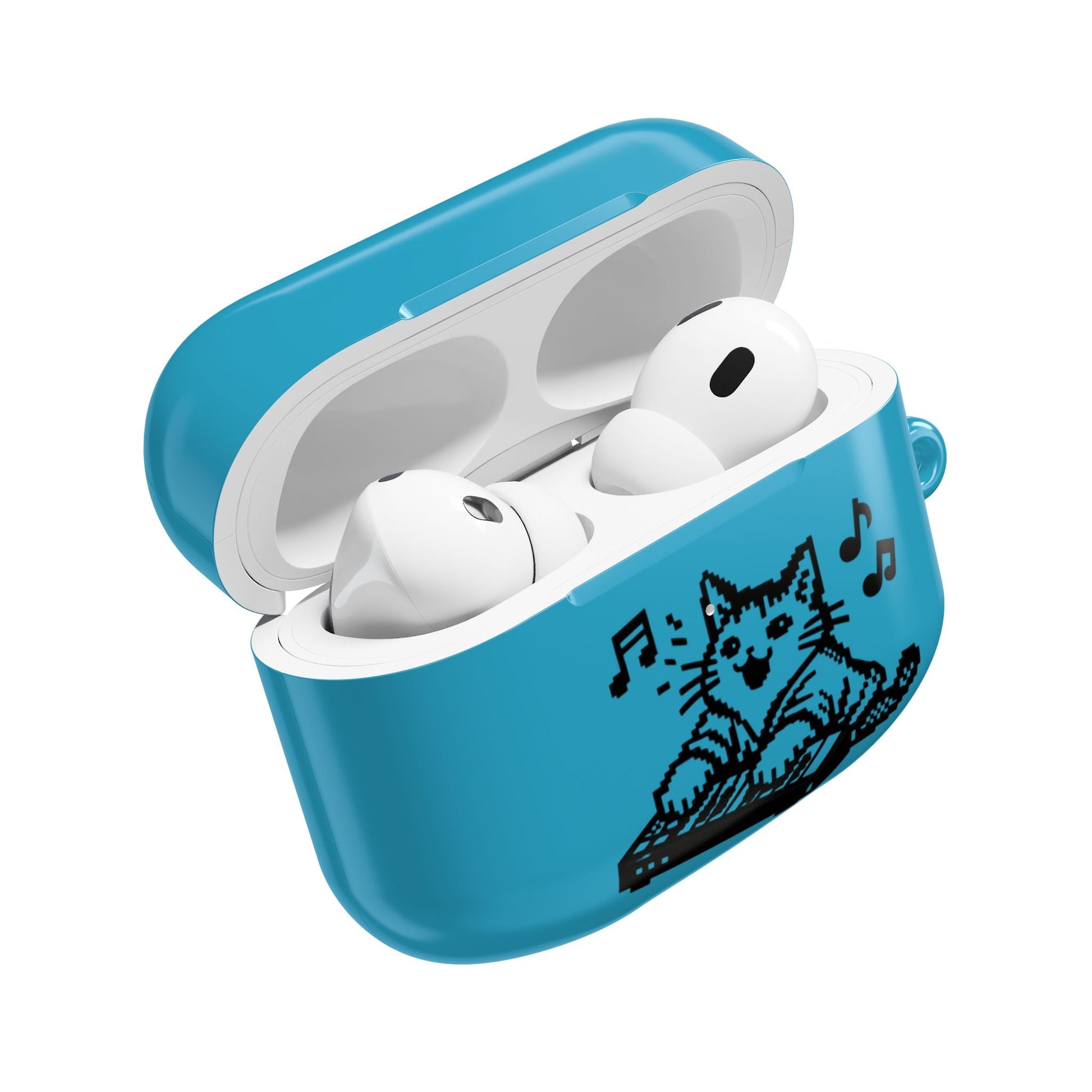 Cat DJ AirPod Case — "Paws Off, I Bite" Cute Cat AirPods Case - FloofChonk