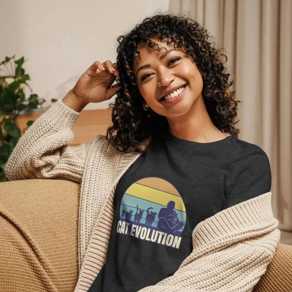Cat Evolution Casual Women's T-Shirt - FloofChonk