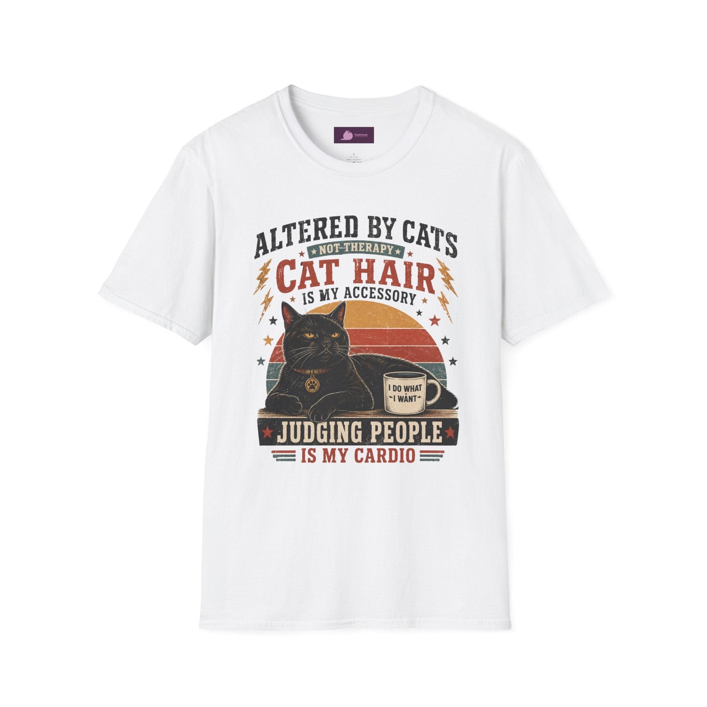 Cat Hair Is My Accessory T-Shirt — "Altered by Cats" Funny Cat Lover Gift - FloofChonk