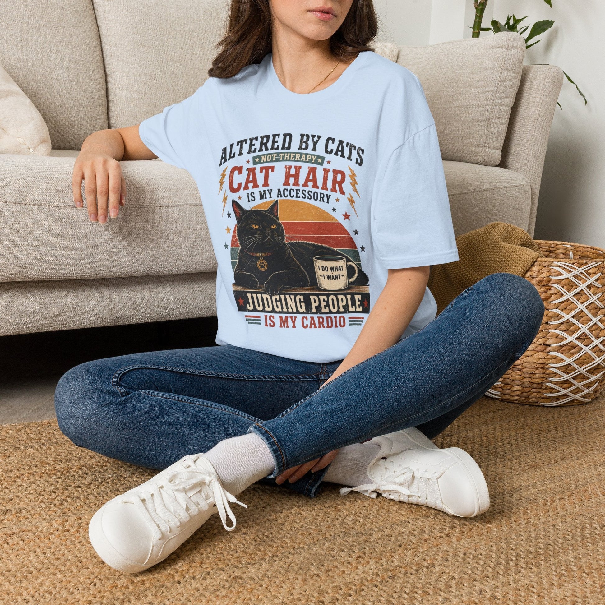 Cat Hair Is My Accessory T-Shirt — "Altered by Cats" Funny Cat Lover Gift - FloofChonk