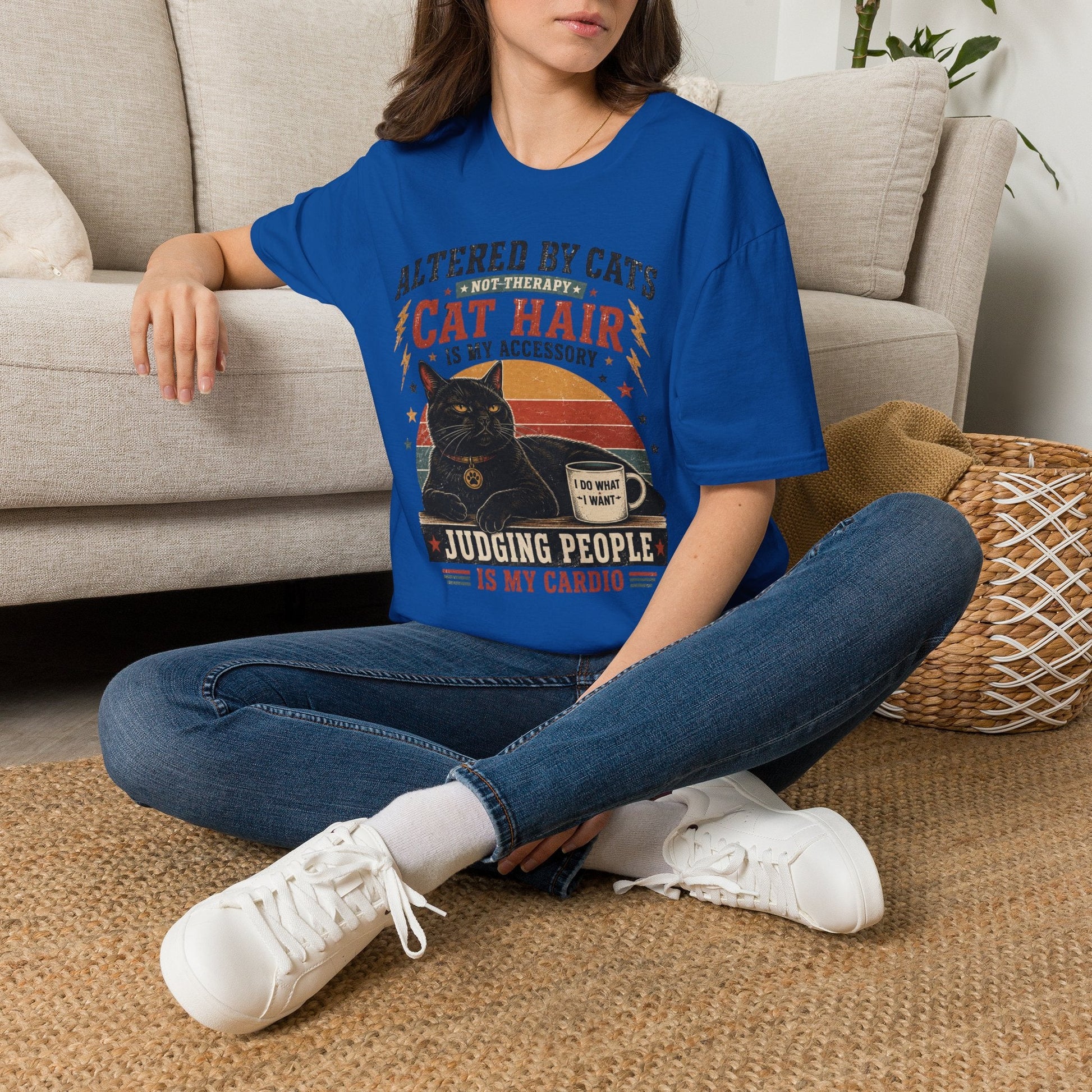 Cat Hair Is My Accessory T-Shirt — "Altered by Cats" Funny Cat Lover Gift - FloofChonk