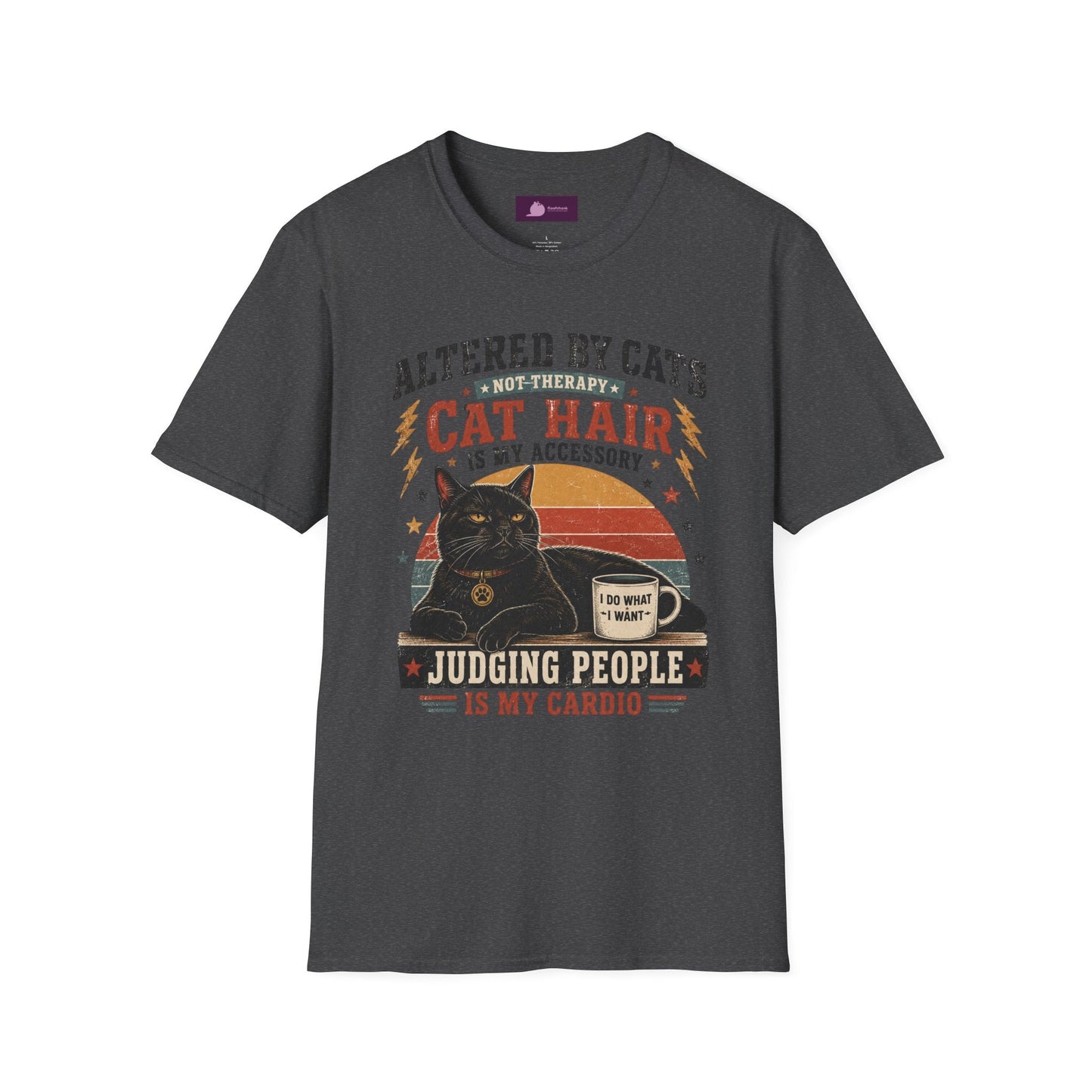 Cat Hair Is My Accessory T-Shirt — "Altered by Cats" Funny Cat Lover Gift - FloofChonk