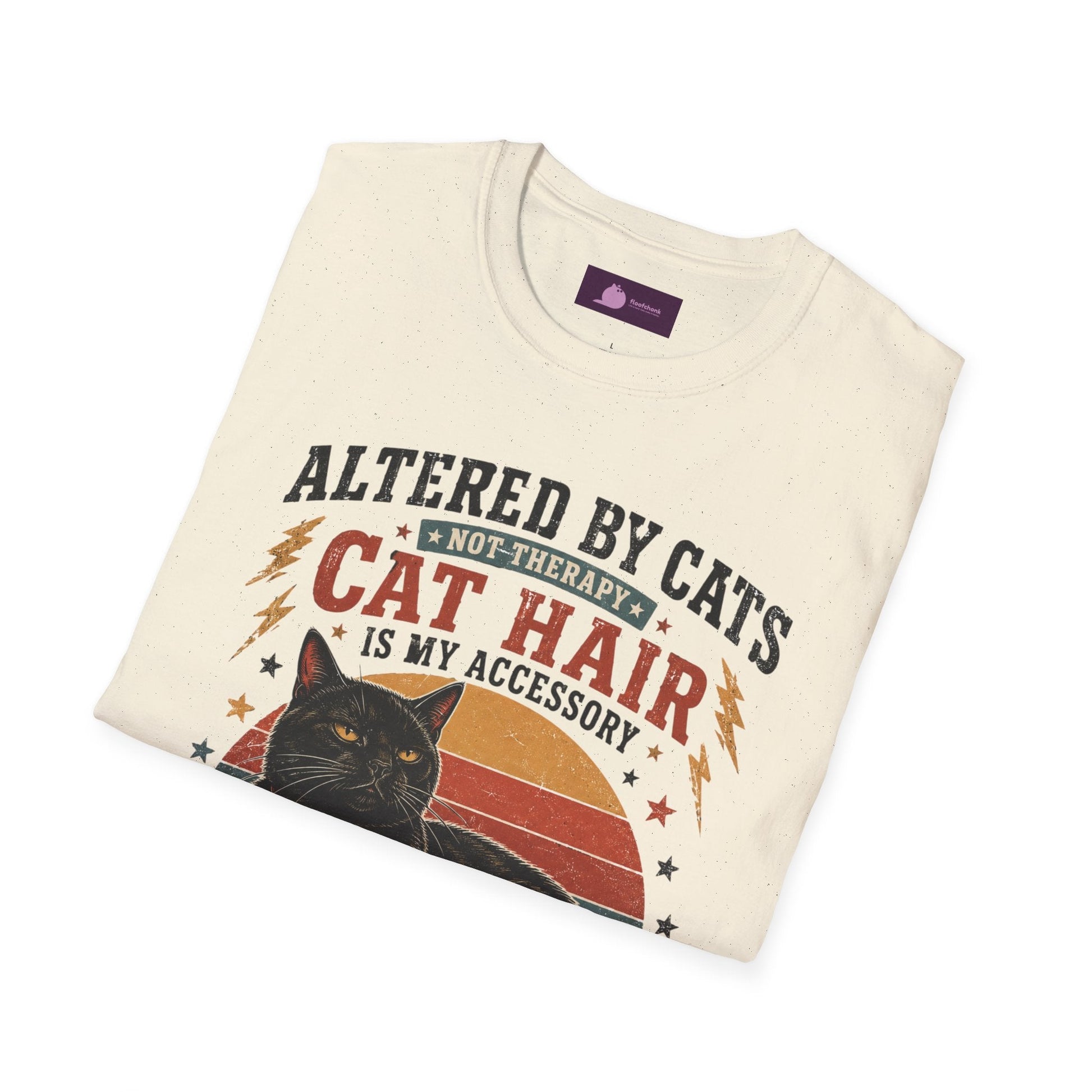 Cat Hair Is My Accessory T-Shirt — "Altered by Cats" Funny Cat Lover Gift - FloofChonk