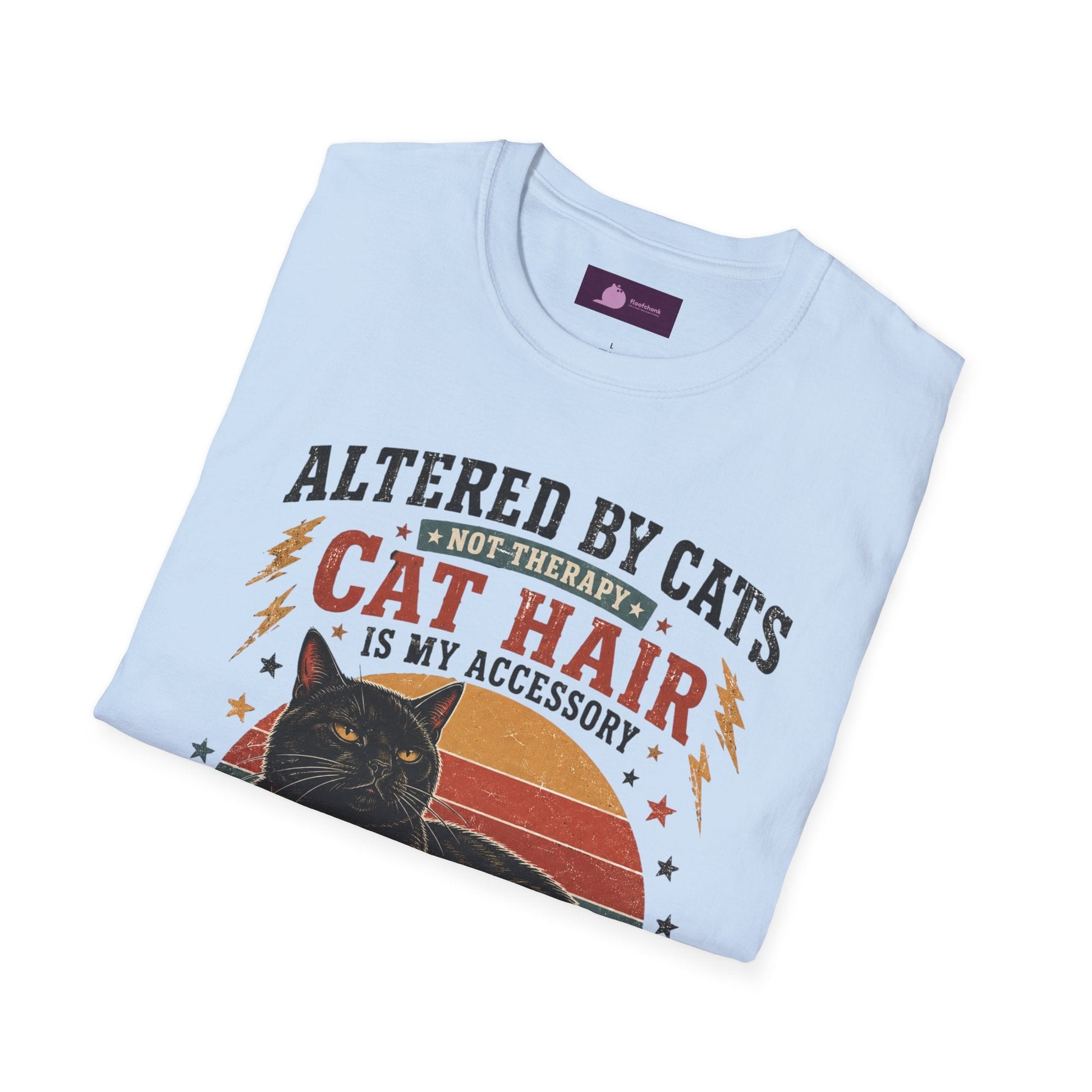Cat Hair Is My Accessory T-Shirt — "Altered by Cats" Funny Cat Lover Gift - FloofChonk