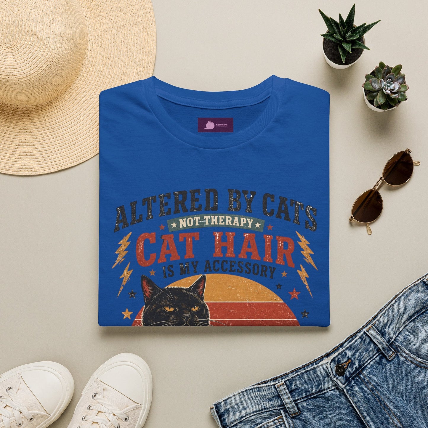 Cat Hair Is My Accessory T-Shirt — "Altered by Cats" Funny Cat Lover Gift - FloofChonk